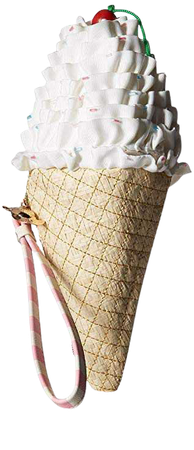 Betsey Johnson Kiss Me Till Ice Cream Wrislet, White: Handbags: Amazon.com