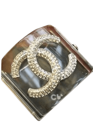 clear & silver Chanel bangle bracelet