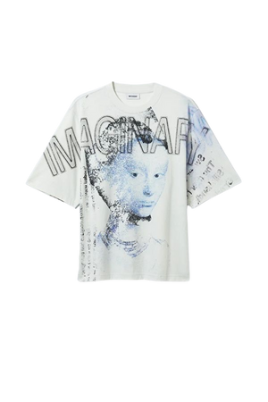 Loose Fit Printed T-shirt - Imaginary White - Weekday WW
