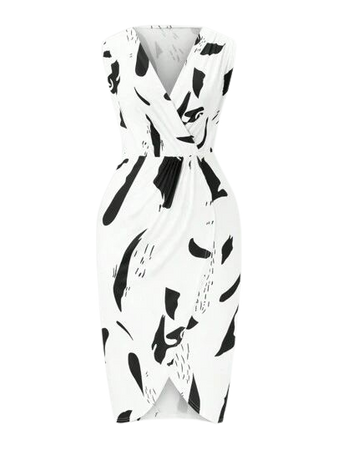 SHEIN Privé Plus Size Summer V-Neck Sleeveless Dress | SHEIN USA