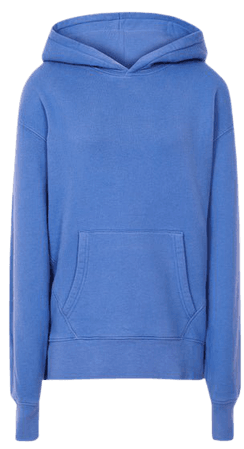 Andie Blue Cotton Jersey Hoodie – REISS