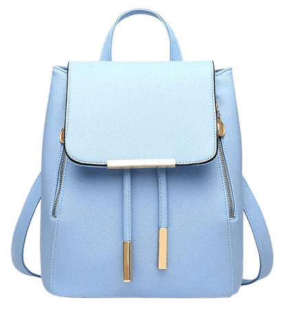 Amazon.com: B&E LIFE Fashion Shoulder Bag Rucksack PU Leather Women Girls Ladies Backpack Travel bag (Sky Blue) : Clothing, Shoes & Jewelry