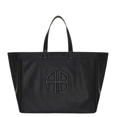 ANINE BING Large Rio Tote - Black Recycled Leather