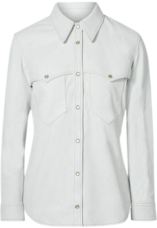 Nile Leather Shirt - White