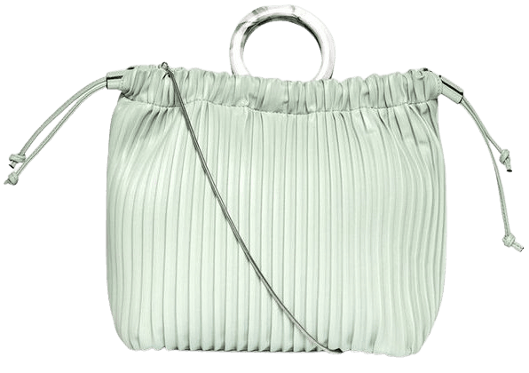 Mint Pleated Mini Tote Bag | Dorothy Perkins