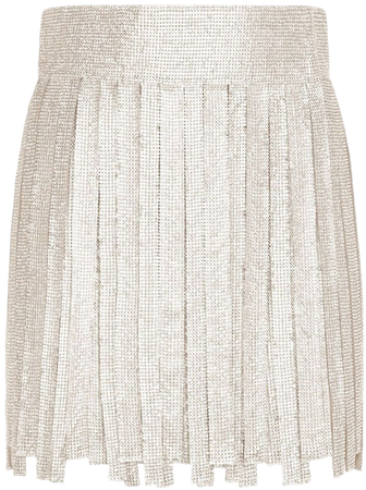 Dolce & Gabbana rhinestone-embellished Fringed Mini Skirt - Farfetch