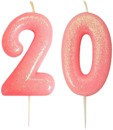 20 pink birthday candles