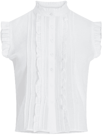 Cropped Ruffle Shirt | Express
