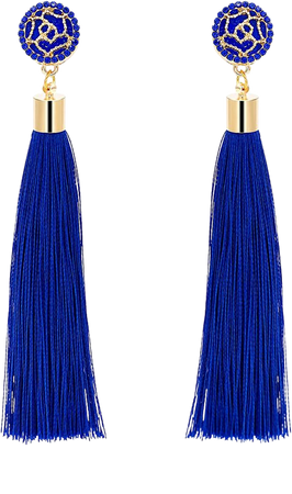 Amazon.com: Zealmer Blue Tassel Earrings For Women Colorful Bohemian Long Dangle Drop Statement Earrings Fashion Jewelry For Girls Christmas Valentines Day Gift: Clothing, Shoes & Jewelry