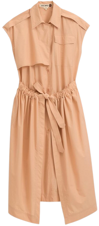 midi dress with pockets - taupe brown | ZARA United States
