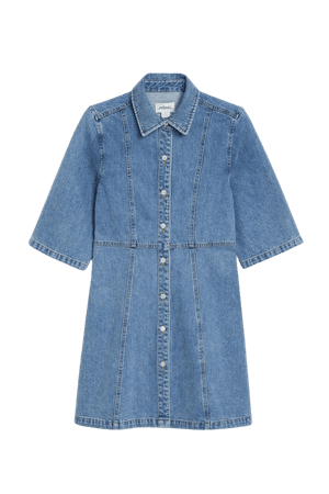 Short light blue denim dress - Light blue - Monki WW