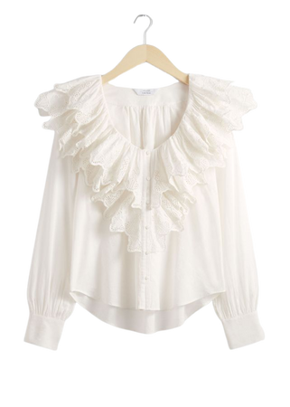 Layered Ruffle Blouse - Cream - Blouses - & Other Stories US