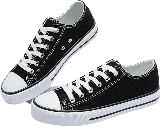 Amazon.com | Obtaom Women’s Canvas Shoes Low Top Fashion Sneakers Slip on Walking Shoe(Black US 5) | Fashion Sneakers