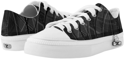 Edgy Tech Distorted Plaid Low Top Sneakers | Zazzle.com