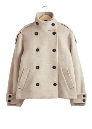Double-Breasted Wool Jacket - Light Beige - Jackets - & Other Stories US