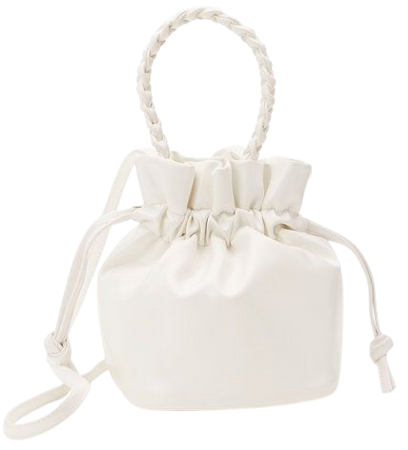 No Boundaries Women's Bucket Crossbody Handbag, Pearlized White - Walmart.com
