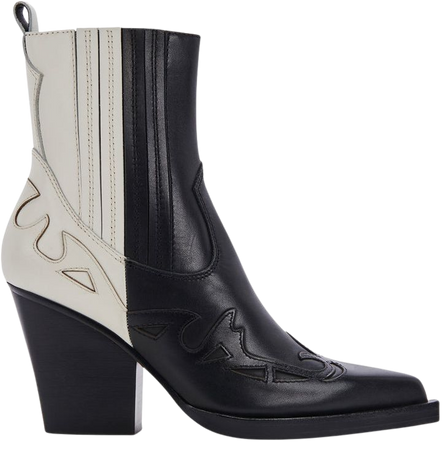 BEAUX BOOTS BLACK WHITE LEATHER – Dolce Vita