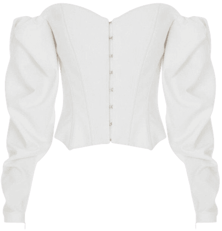White off shoulder corset