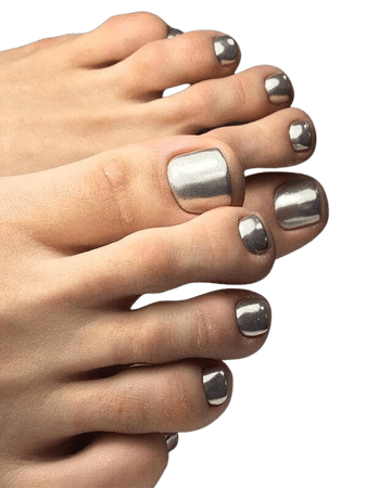 Silver Toe Nails