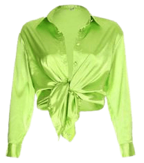 Neon green silk top