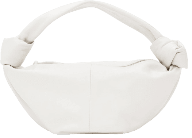 Bottega Veneta White Twist Pouch Bag