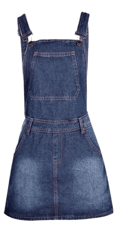 Denim Overall Pinafore Dress | Boohoo