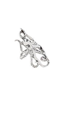 Maria Nilsdotter octopus polished effect ring