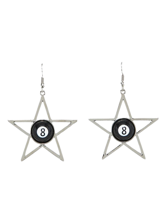 8 Ball Star Earrings