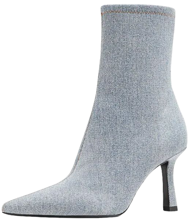 High-heel denim ankle boots - Women's See all | Stradivarius United States