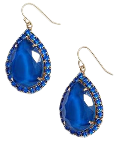 royal blue drop earrings