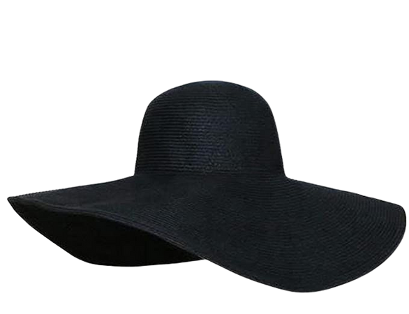 Amazon.com: Women's Ridge Wide Floppy Brim Summer Beach Sun Hat Straw Cap Party Garden Travel (Black) : Clothing, Shoes & Jewelry