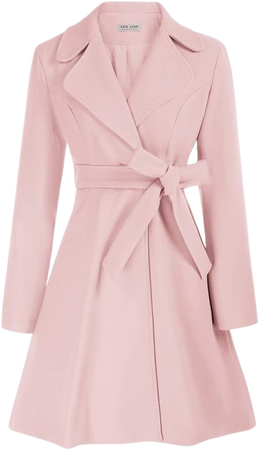 Amazon.com: Kate Kasin Women A Line Peacoat Dress Coat Belted Notch Lapel Overcoat Fall Winter Trench Coats : Clothing, Shoes & Jewelry