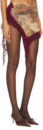 Jaded London Leopard Lace Mini Skirt in Multi | REVOLVE