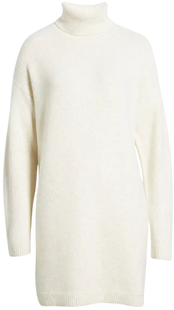 Open Edit Oversize Long Sleeve Turtleneck Sweater Dress | Nordstrom
