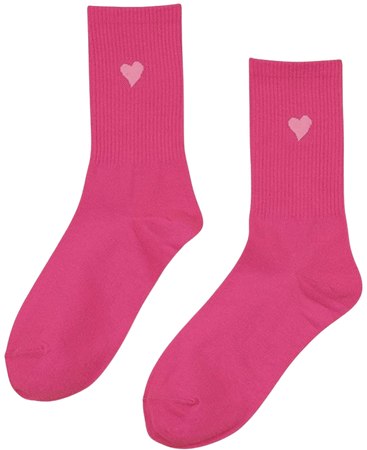 pink heart socks
