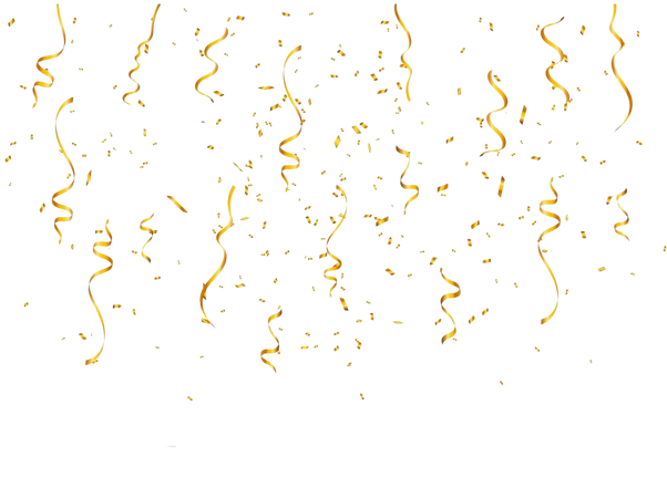 Gold confetti celebration carnival ribbons luxury Vector Image