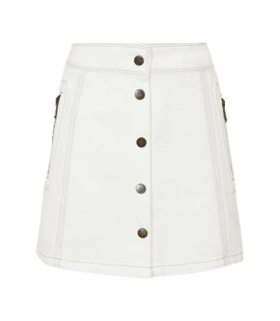 Hailey White Denim Mini Skirt – REISS