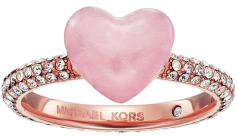 Michael Kors Pink Rose Quartz Heart Ring