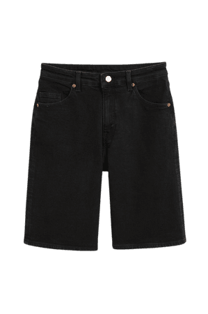 Bermuda denim shorts - Black - Denim shorts - Monki WW