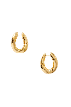 Gold Loop gold-tone hoop earrings | Balenciaga | NET-A-PORTER
