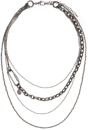Brunello Cucinelli layered multi-chain necklace