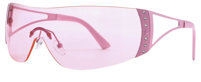 Pink Y2K glasses