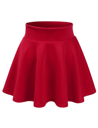 Crimson Red Skater-Skirt
