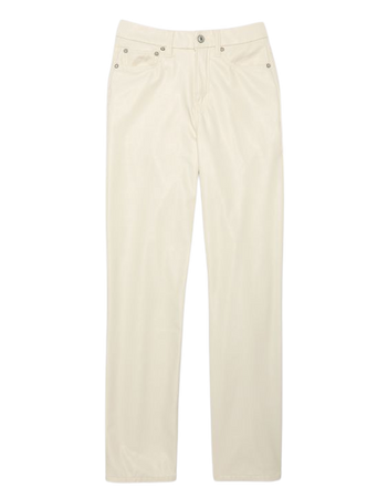 AE Stretch Super High-Waisted Vegan Leather Straight Pant