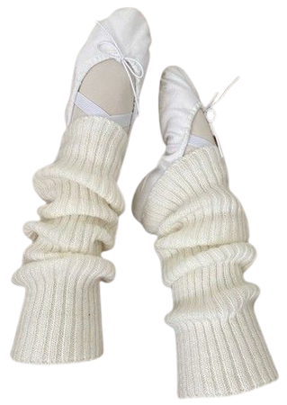 ballet slippers and leg warmers
