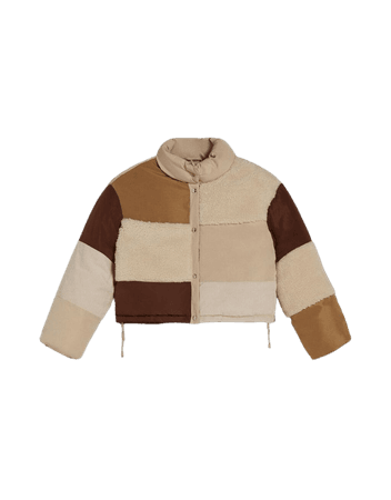 Color block patchwork jacket - Outerwear - Woman | Bershka