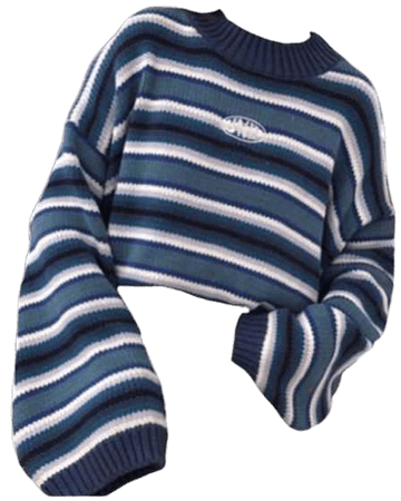 Blue & White Sweater