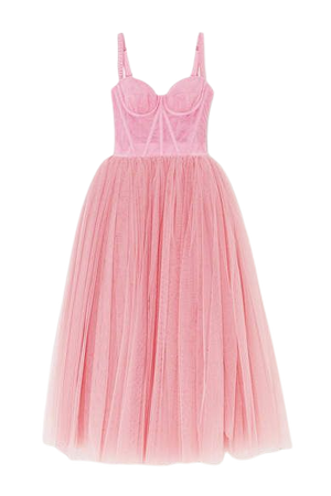 Tulle Midi Dress - Pink