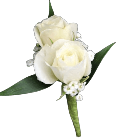 SWEETHEART SPRAY WHITE ROSES BOUTONNIERE