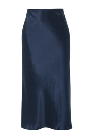REFORMATION + NET SUSTAIN Pratt silk-charmeuse midi skirt